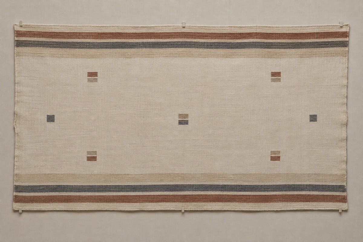 Original geometric practice sampler with separate spots and horizontal bands